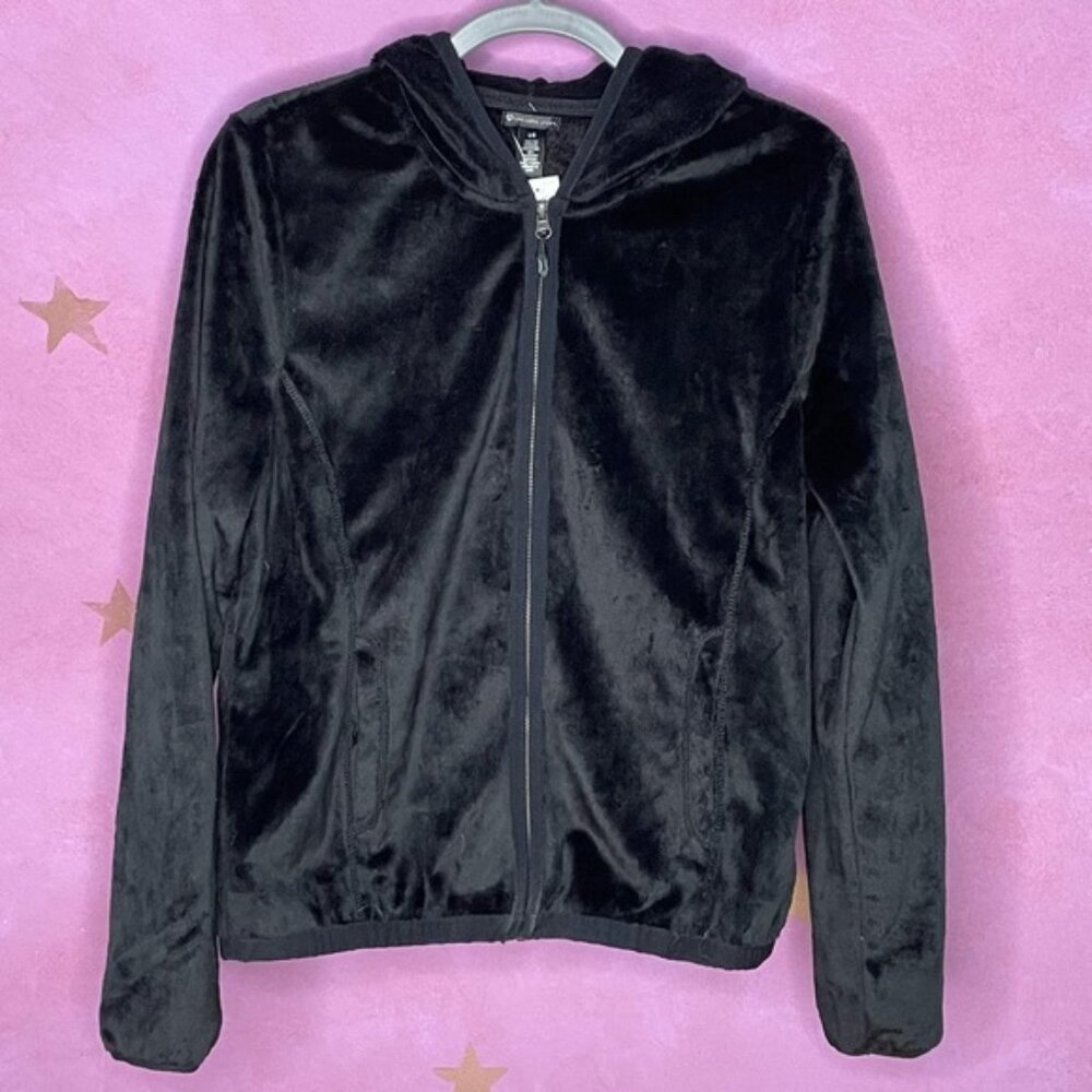 Live Love Dream Aéropostale Black Faux Fur Jacket New Large